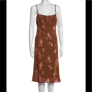 Reformation floral print midi dress